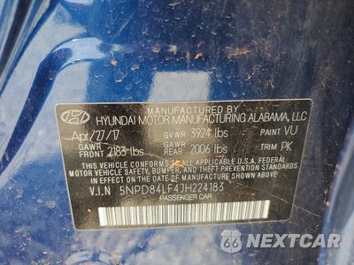 Zdjęcie 12 z 12 samochodu: 2018 HYUNDAI ELANTRA SEL VIN:5NPD84LF4JH224183 - miniatura