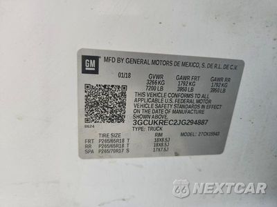 Zdjęcie 12 z 12 samochodu: 2018 CHEVROLET SILVERADO K1500 LT VIN:3GCUKREC2JG294887 - miniatura