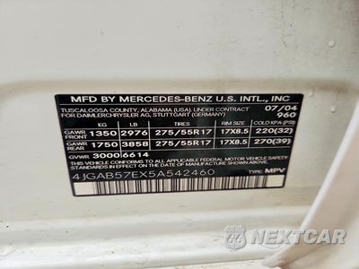 Zdjęcie 13 z 13 samochodu: 2005 MERCEDES-BENZ ML 350 VIN:4JGAB57EX5A542460 - miniatura