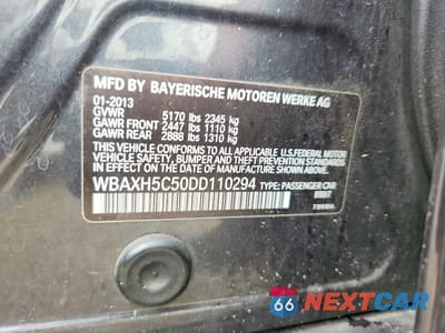 Zdjęcie 12 z 12 samochodu: 2013 BMW 528 XI VIN:WBAXH5C50DD110294 - miniatura