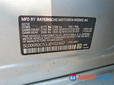 Zdjęcie 13 z 13 samochodu: 2018 BMW X5 XDRIVE35I VIN:5UXKR0C53J0Y02497 - miniatura