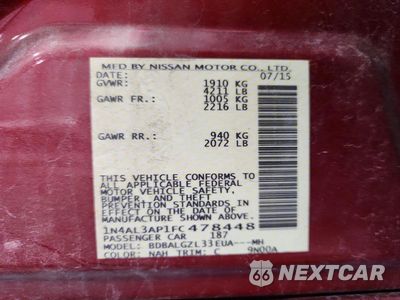 Zdjęcie 12 z 12 samochodu: 2015 NISSAN ALTIMA 2.5 S VIN:1N4AL3AP1FC478448 - miniatura
