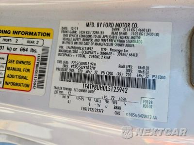 Zdjęcie 12 z 12 samochodu: 2020 FORD MUSTANG VIN:1FATP8UH0L5125942 - miniatura