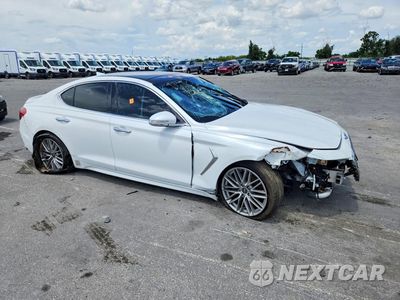 Czwarte zdjęcie samochodu z boku: 2021 GENESIS G70 ELITE VIN:KMTG34LA3MU067208 - miniatura