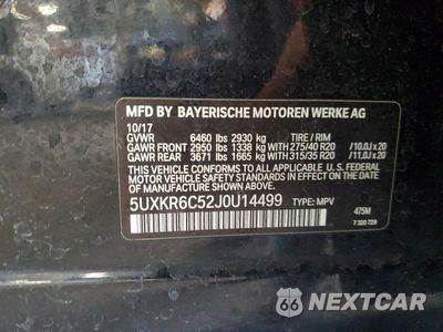 Zdjęcie 13 z 13 samochodu: 2018 BMW X5 XDRIVE50I VIN:5UXKR6C52J0U14499 - miniatura