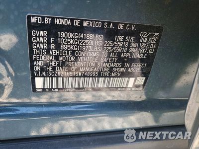 Zdjęcie 13 z 13 samochodu: 2025 HONDA HR-V SPORT VIN:3CZRZ1H51SM748995 - miniatura