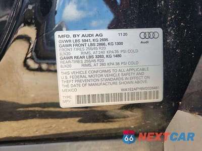 Zdjęcie 12 z 12 samochodu: 2021 AUDI Q5 E PREMIUM PLUS VIN:WA1E2AFY6M2026481 - miniatura