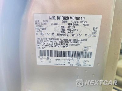 Zdjęcie 13 z 13 samochodu: 2007 FORD ESCAPE LIMITED VIN:1FMYU94197KA16674 - miniatura