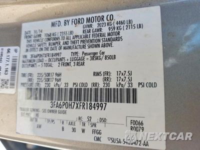 Zdjęcie 12 z 12 samochodu: 2015 FORD FUSION SE VIN:3FA6P0H7XFR184997 - miniatura
