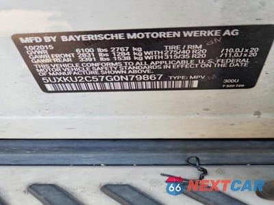 Zdjęcie 13 z 13 samochodu: 2016 BMW X6 XDRIVE35I VIN:5UXKU2C57G0N79867 - miniatura