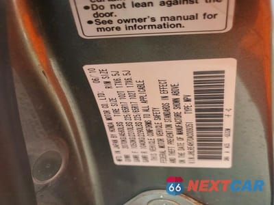 Zdjęcie 13 z 13 samochodu: 2010 HONDA CR-V EXL VIN:JHLRE4H70AC009351 - miniatura