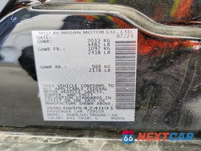 Zdjęcie 13 z 13 samochodu: 2023 NISSAN ALTIMA SV VIN:1N4BL4DW9PN424091 - miniatura