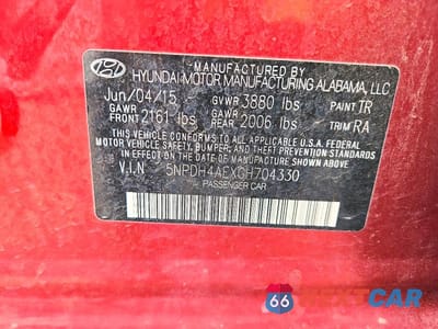 Zdjęcie 12 z 12 samochodu: 2016 HYUNDAI ELANTRA SE VIN:5NPDH4AEXGH704330 - miniatura