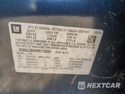 Zdjęcie 13 z 13 samochodu: 2017 CHEVROLET EQUINOX LT VIN:2GNALCEK8H6115950 - miniatura