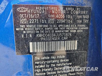 Zdjęcie 12 z 12 samochodu: 2018 HYUNDAI ELANTRA SPORT VIN:KMHD04LB4JU571874 - miniatura