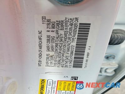 Zdjęcie 12 z 12 samochodu: 2021 HONDA ACCORD EXL VIN:1HGCV1F53MA012121 - miniatura