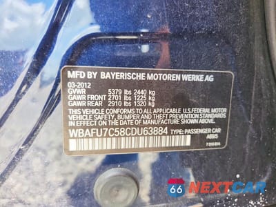 Zdjęcie 12 z 12 samochodu: 2012 BMW 535 XI VIN:WBAFU7C58CDU63884 - miniatura