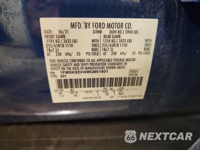 Zdjęcie 14 z 14 samochodu: 2021 FORD EXPLORER XLT VIN:1FMSK8DH0MGB61801 - miniatura