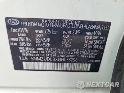 Zdjęcie 14 z 14 samochodu: 2017 HYUNDAI SANTA FE SPORT 2.4L VIN:5NMZUDLBXHH033258 - miniatura