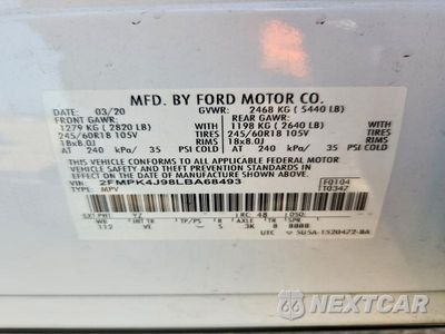 Zdjęcie 13 z 13 samochodu: 2020 FORD EDGE SEL VIN:2FMPK4J98LBA68493 - miniatura