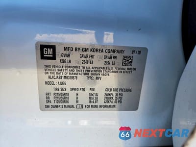 Zdjęcie 14 z 14 samochodu: 2021 BUICK ENCORE PREFERRED VIN:KL4CJASB1MB310578 - miniatura