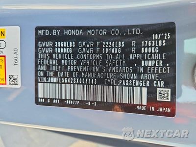 Zdjęcie 12 z 12 samochodu: 2025 HONDA CIVIC TYPE-R VIN:JHMFL5G42SX008343 - miniatura