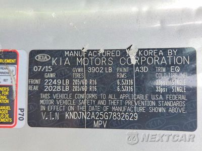 Zdjęcie 12 z 12 samochodu: 2016 KIA SOUL BASE VIN:KNDJN2A25G7832629 - miniatura