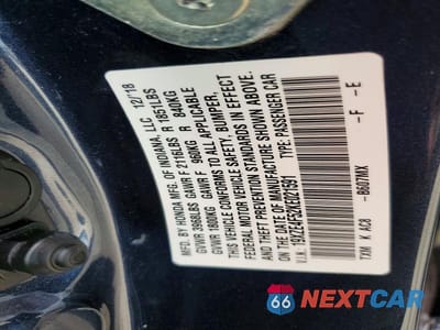 Zdjęcie 12 z 12 samochodu: 2019 HONDA INSIGHT EX VIN:19XZE4F52KE021591 - miniatura