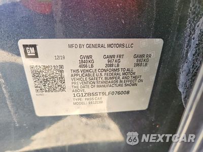 Zdjęcie 12 z 12 samochodu: 2020 CHEVROLET MALIBU LS VIN:1G1ZB5ST9LF076008 - miniatura