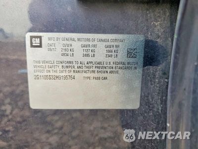Zdjęcie 12 z 12 samochodu: 2017 CHEVROLET IMPALA LT VIN:2G1105S32H9195764 - miniatura