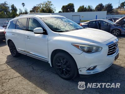 Czwarte zdjęcie samochodu z boku: 2013 INFINITI JX35 BASE VIN:5N1AL0MM6DC337913 - miniatura