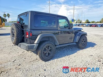 Trzecie zdjęcie samochodu z tyłu: 2021 JEEP WRANGLER SPORT VIN:1C4GJXAN6MW859532 - miniatura