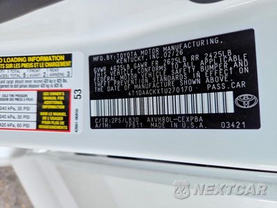 Zdjęcie 12 z 12 samochodu: 2026 TOYOTA CAMRY XSE VIN:4T1DAACKXTU270170 - miniatura