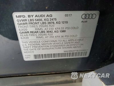Zdjęcie 13 z 13 samochodu: 2018 AUDI Q5 PREMIUM PLUS VIN:WA1BNAFY9J2008921 - miniatura
