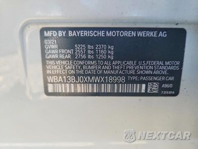 Zdjęcie 12 z 12 samochodu: 2021 BMW 530 XI VIN:WBA13BJ0XMWX18998 - miniatura