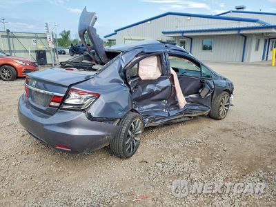 Trzecie zdjęcie samochodu z tyłu: 2015 HONDA CIVIC EXL VIN:19XFB2F9XFE272612 - miniatura