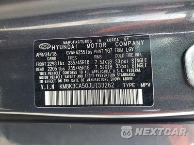 Zdjęcie 13 z 13 samochodu: 2018 HYUNDAI KONA LIMITED VIN:KM8K3CA50JU133262 - miniatura