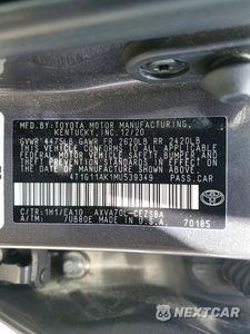 Zdjęcie 13 z 13 samochodu: 2021 TOYOTA CAMRY SE VIN:4T1G11AK1MU539349 - miniatura