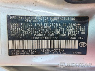 Zdjęcie 12 z 12 samochodu: 2013 TOYOTA CAMRY SE VIN:4T1BF1FK4DU641720 - miniatura