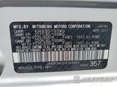 Zdjęcie 13 z 13 samochodu: 2017 MITSUBISHI OUTLANDER SPORT ES VIN:JA4AP3AU5HZ049943 - miniatura