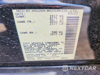 Zdjęcie 12 z 12 samochodu: 2017 NISSAN ALTIMA 2.5 SV VIN:1N4AL3AP8HC229020 - miniatura