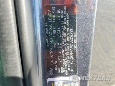 Zdjęcie 12 z 12 samochodu: 2020 KIA FORTE GT VIN:3KPF44AC1LE252799 - miniatura