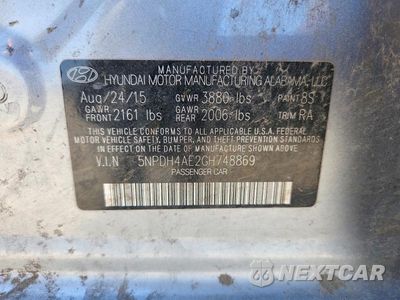 Zdjęcie 12 z 12 samochodu: 2016 HYUNDAI ELANTRA SE VIN:5NPDH4AE2GH748869 - miniatura