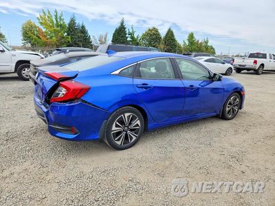 Trzecie zdjęcie samochodu z tyłu: 2018 HONDA CIVIC EXL VIN:JHMFC1F75JX027018 - miniatura