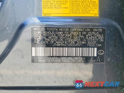 Zdjęcie 12 z 12 samochodu: 2006 LEXUS GS 300 VIN:JTHBH96S165024591 - miniatura