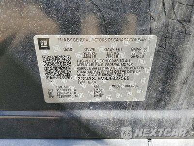 Zdjęcie 13 z 13 samochodu: 2018 CHEVROLET EQUINOX LT VIN:2GNAXJEV8J6337560 - miniatura