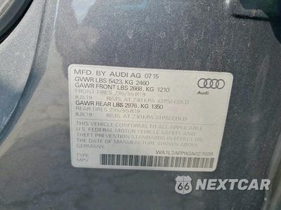 Zdjęcie 14 z 14 samochodu: 2016 AUDI Q5 PREMIUM PLUS VIN:WA1L2AFP9GA027035 - miniatura