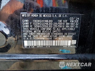 Zdjęcie 14 z 14 samochodu: 2024 HONDA HR-V SPORT VIN:3CZRZ2H56RM774895 - miniatura