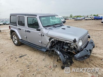 Czwarte zdjęcie samochodu z boku: 2020 JEEP WRANGLER UNLIMITED SAHARA VIN:1C4HJXEN9LW130776 - miniatura