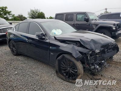 Czwarte zdjęcie samochodu z boku: 2019 INFINITI Q50 3.0T LUXE VIN:JN1EV7AR6KM553618 - miniatura